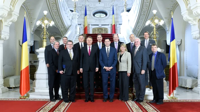 Klaus Iohannis şi delegaţia Congresului SUA. FOTO Presidency.ro