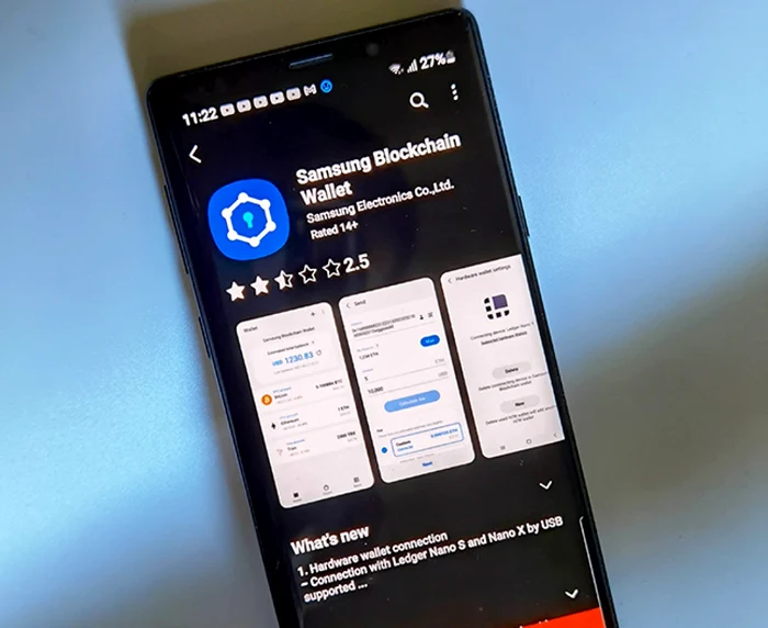 Aplicaţia Samsung Blockchain Wallet FOTO Adrian Pogîngeanu