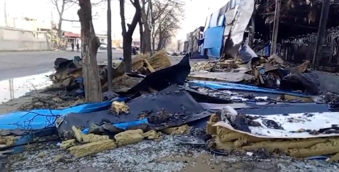Magazinul Romstal din Odesa a fost complet distrus. Foto: captură video
