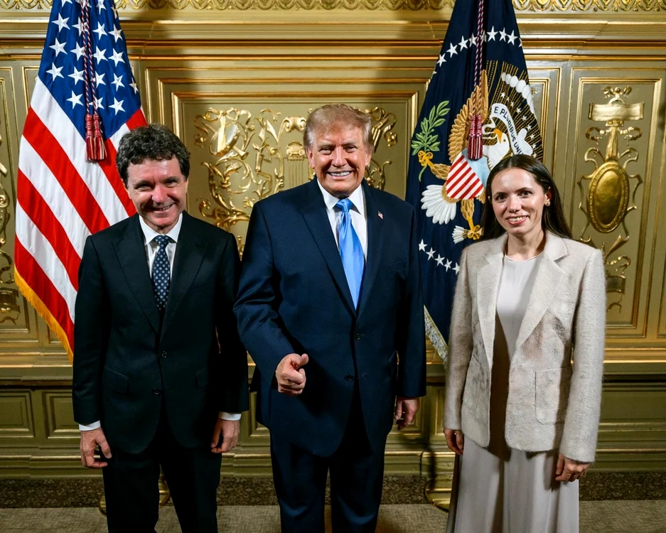 Nicușor Dan, Donald Trump și Mirabela Grădinaru, la New York