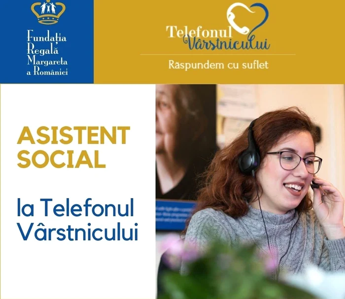 Asistenți sociali preiau apelurile seniorilor FOTO Telefonul Vârstnicului