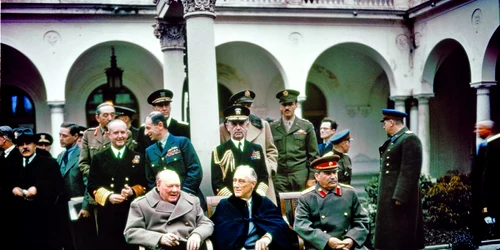 Roosevelt între Churchill şi Stalin la Ialta FOTO Profimedia 