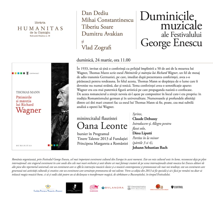 George Enescu și Richard Wagner   dezbatere despre creativitate şi geniu jpeg