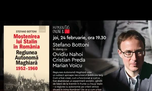 Eveniment Humanitas: Stefano Bottoni în dialog cu Ovidiu Nahoi, Cristian Preda și Marian Voicu despre „Moștenirea lui Stalin în România Regiunea Autonomă Maghiară, 1952–1960” jpeg