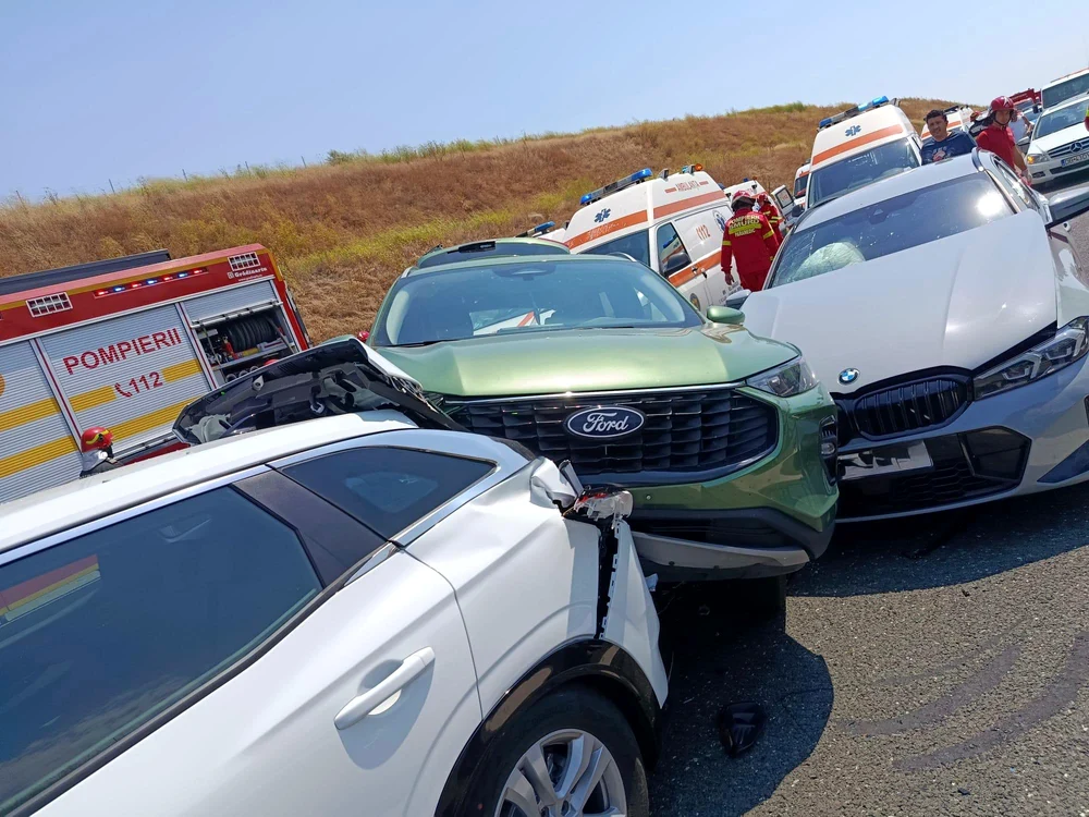 Carambolul a avut loc la kilometrul 171 pe Autostrada Soarelui. Foto: Constanța Info
