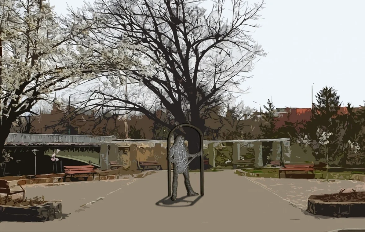Monument pentru Adi Bărar SURSA Facebook Corneliu N. Vaida