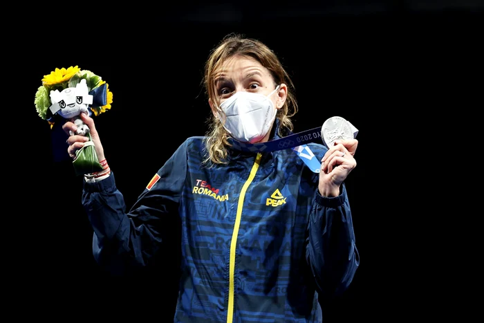 Ana Maria Brânză, medaliată cu argint în proba individuală de spadă din cadrul Jocurilor Olimpice de la TokyoFoto: Getty