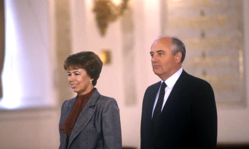 Raisa Gorbaciova și Mihail Gorbaciov, în 1987 (© Leonid Palladin / Commons:RIA Novosti)
