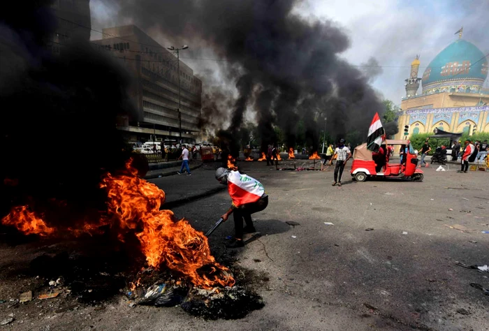 Protest în Irak FOTO EPA-EFE