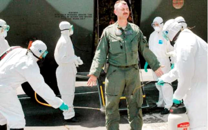 Dezinfecţie pe aeroport