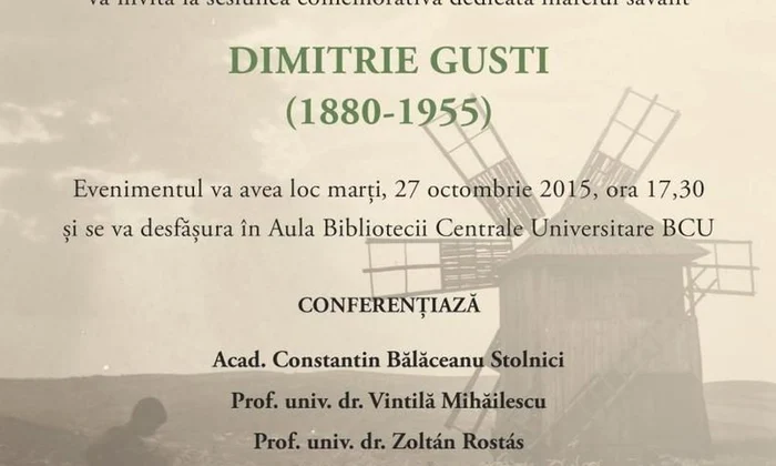 Sesiune comemorativă dedicată lui Dimitie Gusti jpeg
