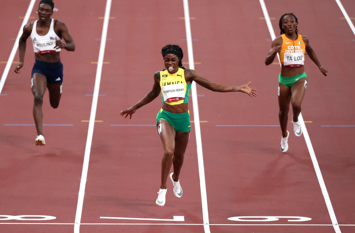 Elaine Thompson a terminat finala cu zâmbetul pe buzeFoto: Guliver / GettyImages