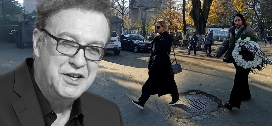 Oana Roman a depus o coroană din flori albe 