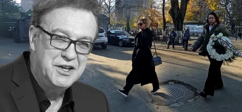 Oana Roman a depus o coroană din flori albe 