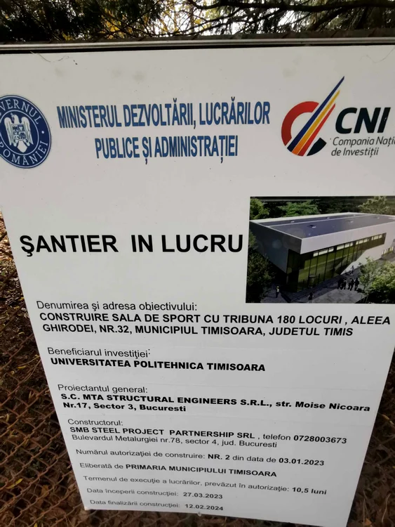 Construcția sălii de sport din Timișoara FOTO Ștefan Both