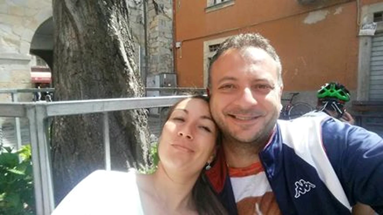 Aurelia Dogaru şi soţul său, Fabio Graziani FOTO: Facebook
