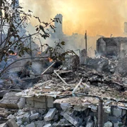 Război în Ucraina FOTO AFP - pagubele provocate de atacul rusesc în Sumî