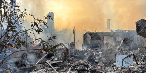 Război în Ucraina FOTO AFP - pagubele provocate de atacul rusesc în Sumî