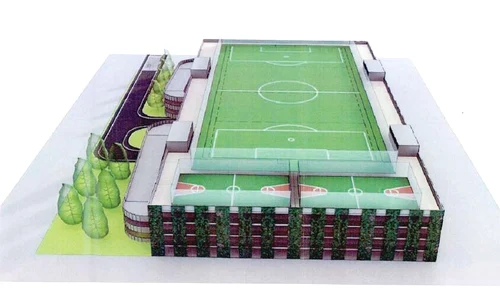 Peste o lună  Un teren de fotbal în mărime  naturală, sintetic, şi încă două pentru handbal,  baschet şi tenis vor fi date în folosinţă jpeg