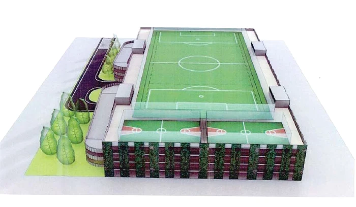 Peste o lună. Un teren de fotbal în mărime naturală, sintetic, şi încă două pentru handbal, baschet şi tenis vor fi date în folosinţă