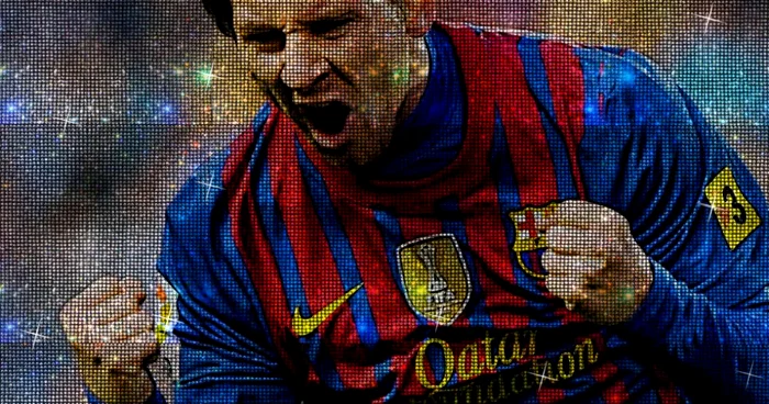 Messi, realizat din cristale