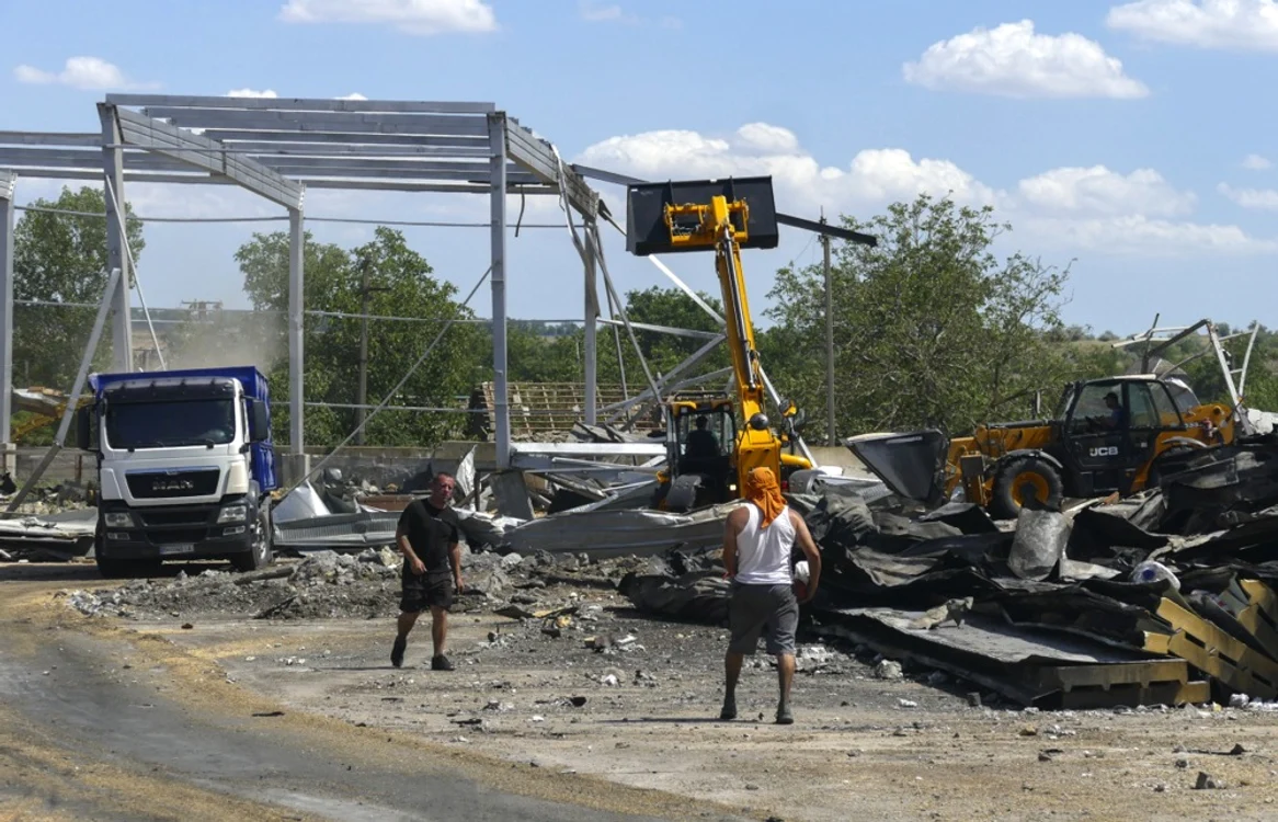 Rachetele rusești au distrus silozuri de cereale și infrastructură portuară FOTO EPA-EFE