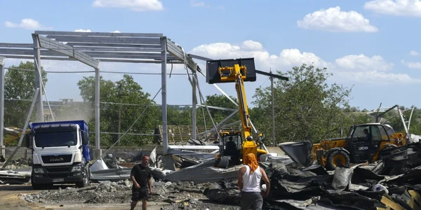 Odesa siloz de cereale lovit de o racheta Kalibr FOTO EPA EFE jpg