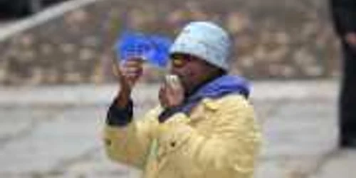 John Onoje protestează în faţa Ministerului de Externe