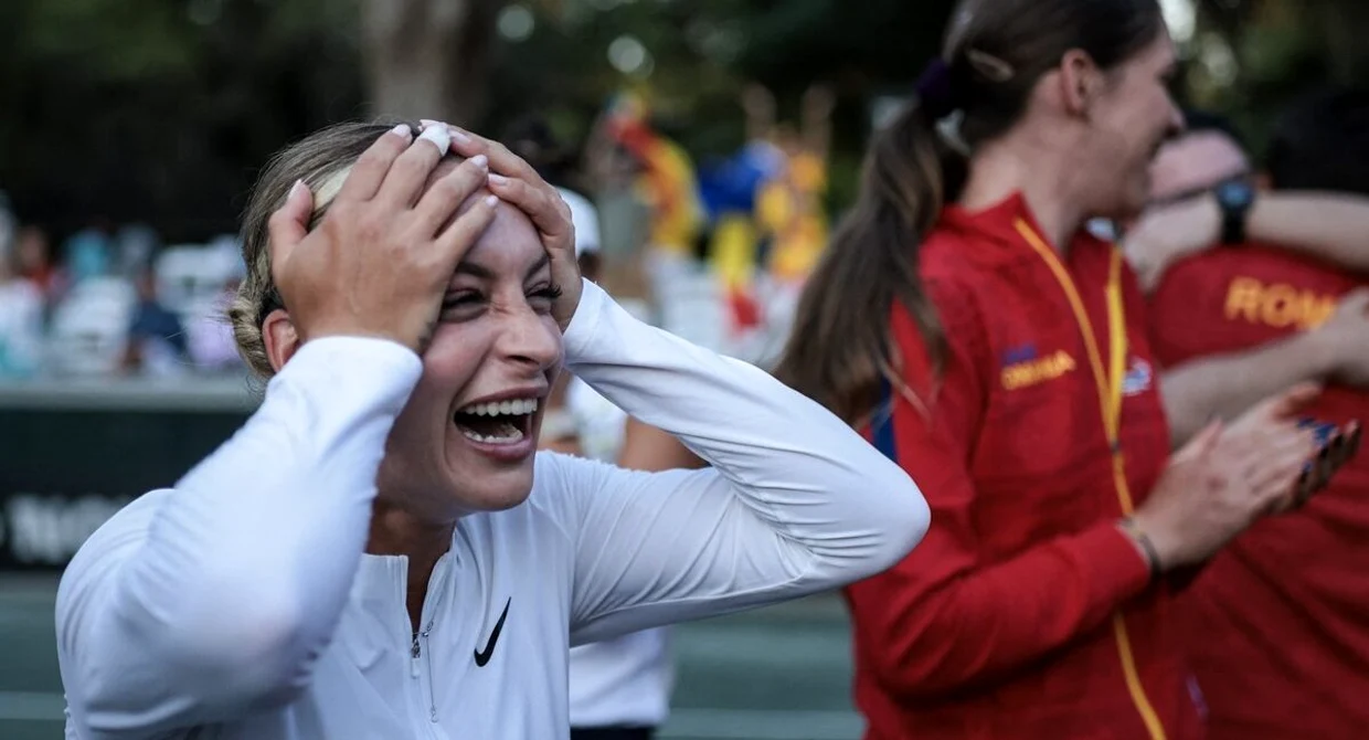 Ana Bogdan, după victoria extraordinară cu Ucraina. Foto Facebook