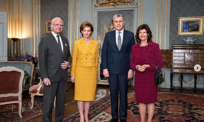 Majestatea Sa Margareta si Principele Radu in vizita regala in Suedia (1)  Regele Carl XVI Gustaf si Regina Silvia png