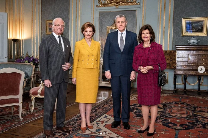 Majestatea Sa Margareta si Principele Radu in vizita regala in Suedia (1)  Regele Carl XVI Gustaf si Regina Silvia png