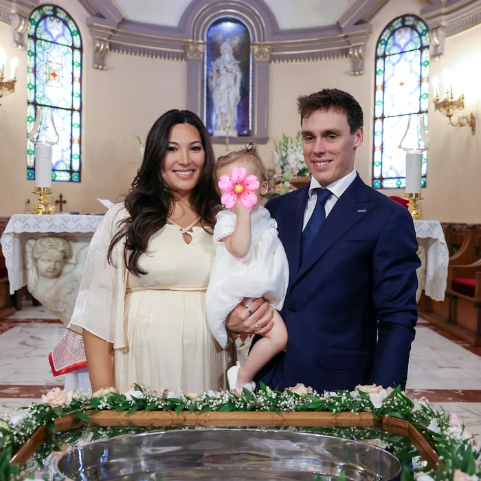 Louis Ducruet si Marie Ducruet la botezul lui Victoire Ducruet, nepoata Printesei Stephanie de Monaco   Instagram 2 jpg