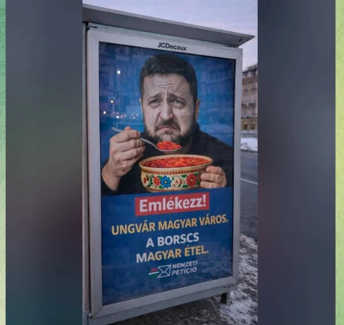 Bannere electorale controversate pe mai multe străzi din Ungaria. FOTO: captură Telegram