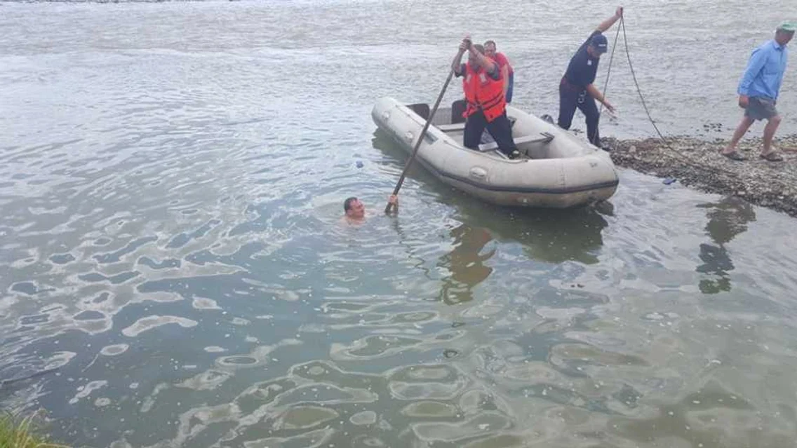 Surori înecate în râul Moldova. FOTO ISU Suceava