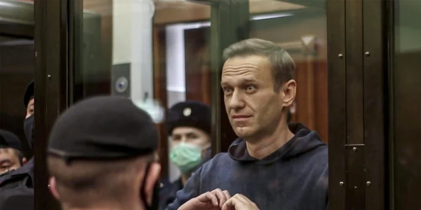 Aleksei Navalnii in sala de judecata FOTO EPA-EFE