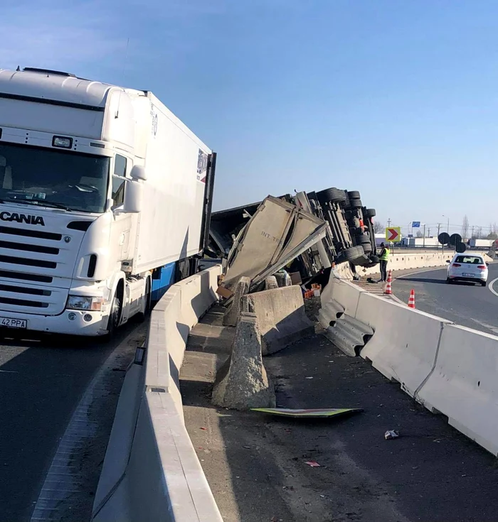 Accident Autostrada Vestului FOTO DRDP Timişoara