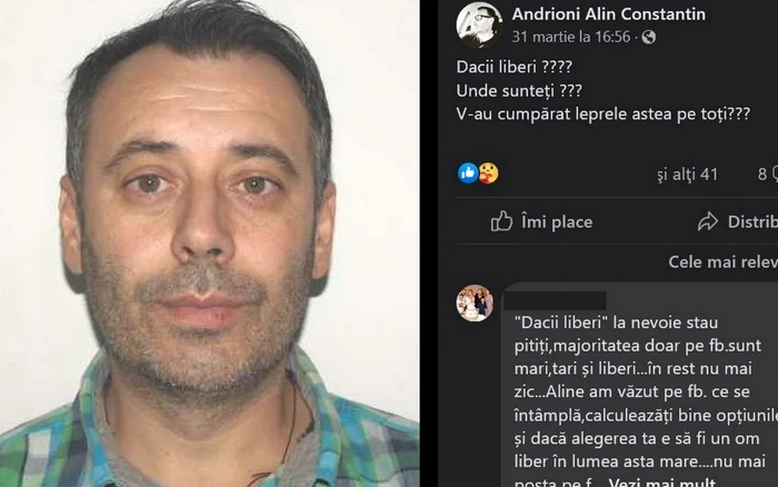 Alin Andrioni. Sursa: Poliția Română / Captură Facebook