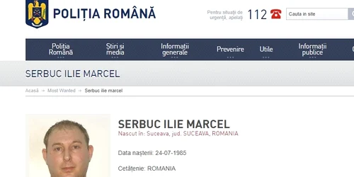 serbuc suspect crima FOTO Politia Romana jpg