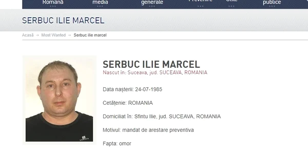 serbuc suspect crima FOTO Politia Romana jpg