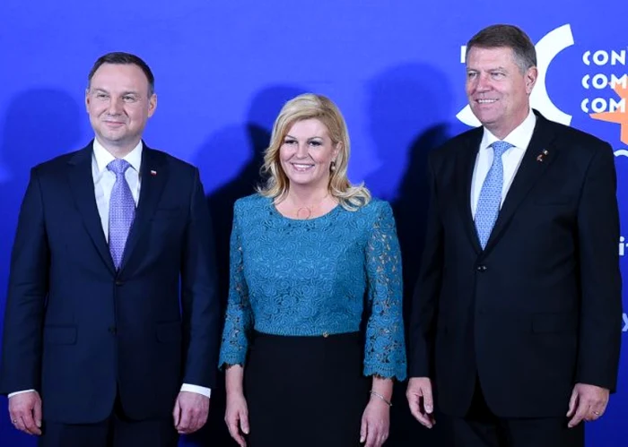 Preşedinţii Poloniei, Andrzej Duda, Croaţiei, Grabar-Kitarović şi României, Klaus Iohannis