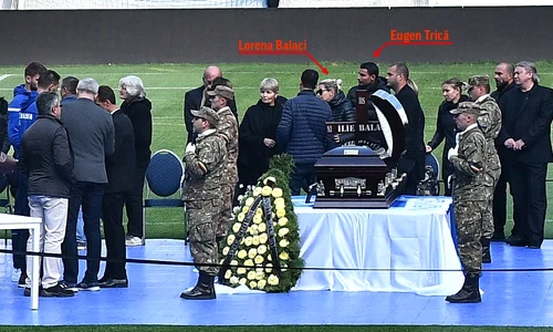 Lorena Balaci, împreună cu fostul ei soţ Eugen Trică la înmormântarea lui Ilie Balaci jpeg