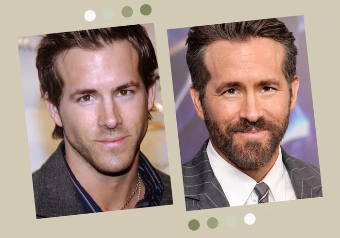 Ryan Reynolds, în tinerete (în stânga) și în prezent (în dreapta) / fotografii: Getty Images.