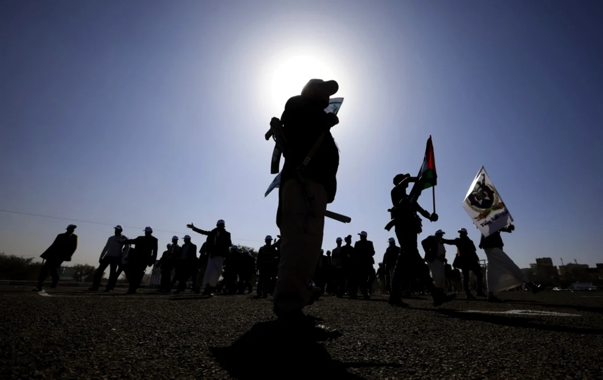 Proteste houthi față de loviturile americane asupra obiectivelor rebelilor în Yemen FOTO EPA-EFE