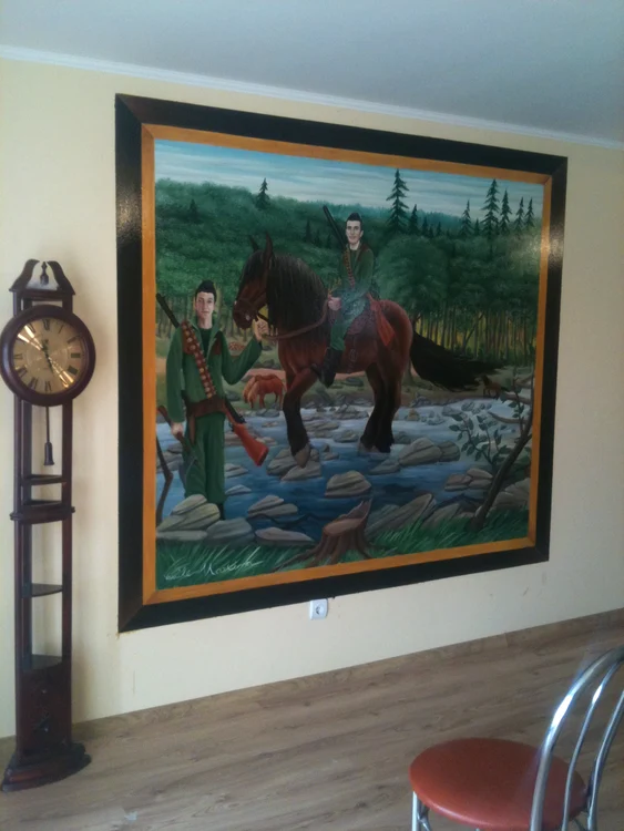 Un client a cerut să fie pictat călare