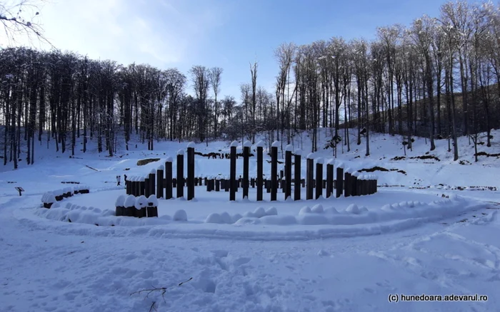 Iarnă în Sarmizegetusa Regia. Foto: Daniel Guță