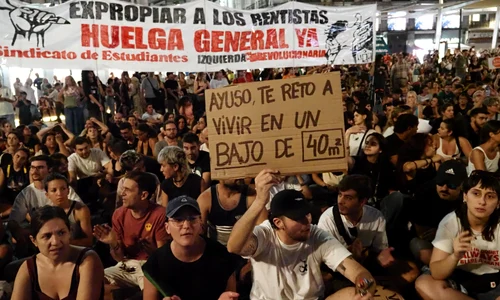 protest in madria din cauza locuintelor scumpe FOTO Facebook Aaron Heredia5 jpg