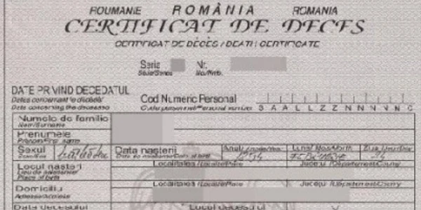 certificat de deces