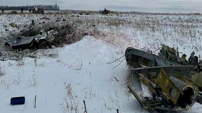 Locul prăbușirii avionului Il-76 FOTO pravda.com.ua