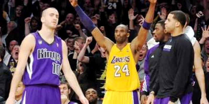 Kobe Bryant a adus victoria echipei sale, Los Angeles Lakers, în partida cu Sacramento Kings. 