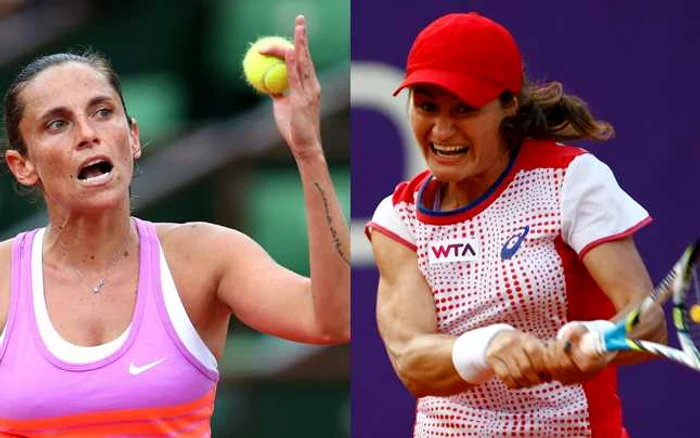 BRD Bucharest Open. Roberta Vinci şi Monica Niculescu. FOTO AP/David Muntean